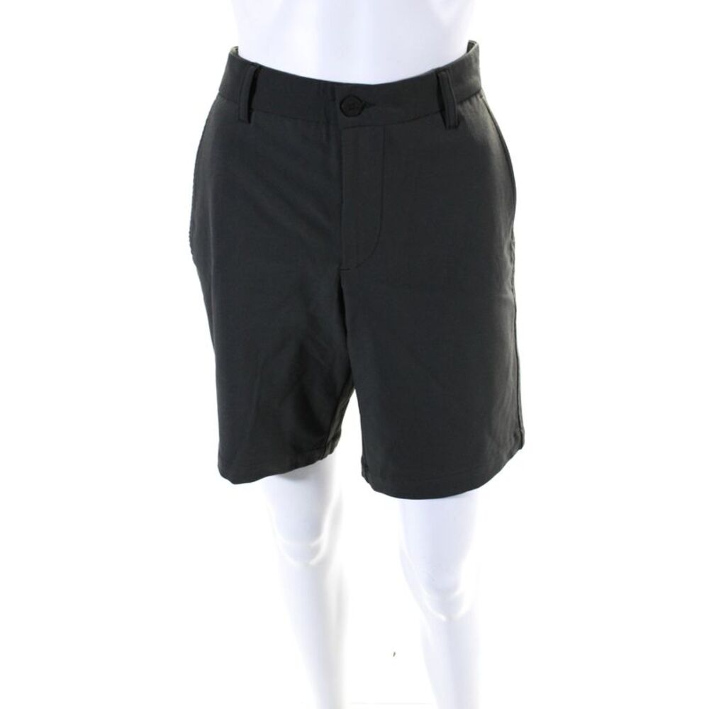 Proof Womens Stretch High Rise Zip Up Walking Shorts Charcoal Gray Size 29